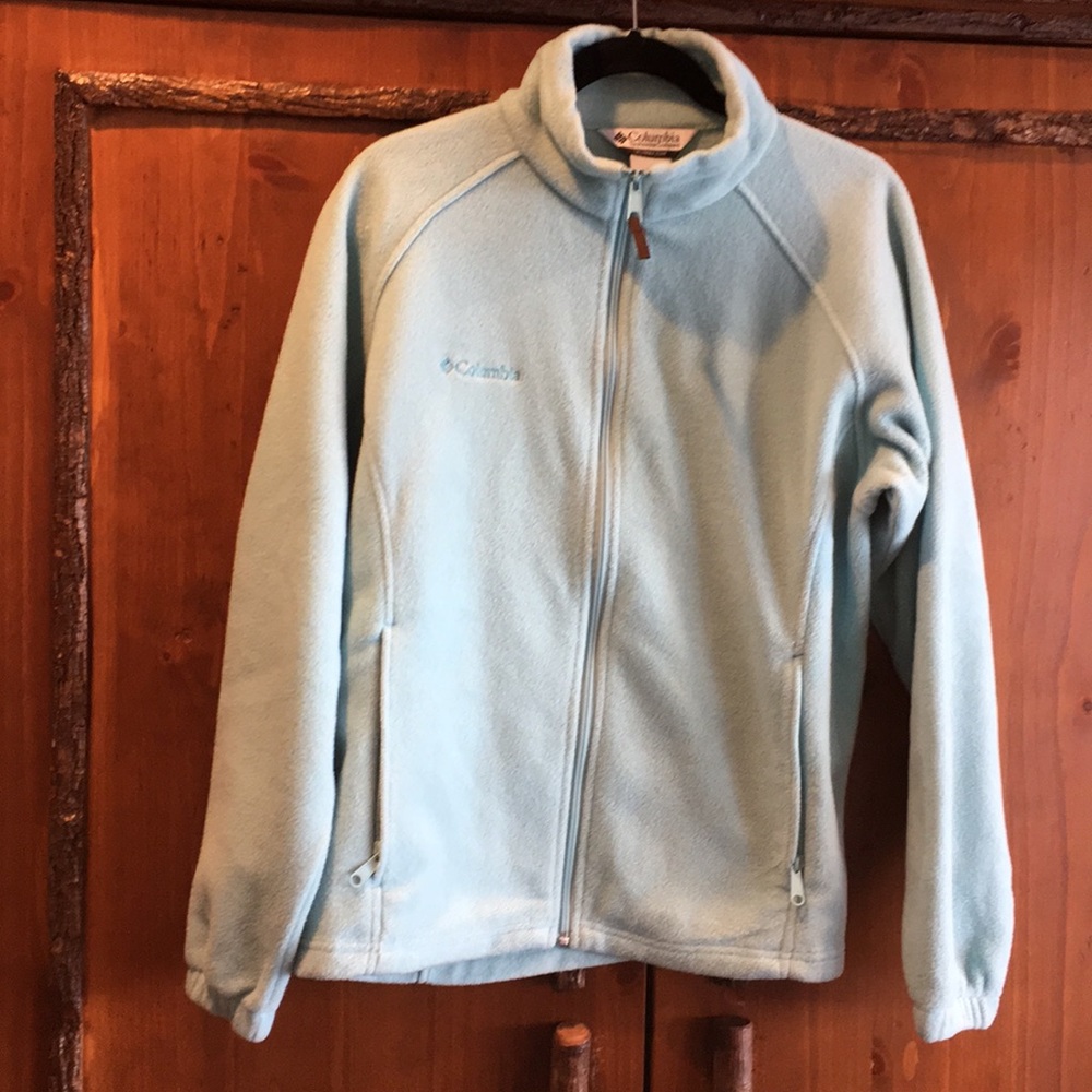COLUMBIA Zipper Fleece Like New Color:Sea